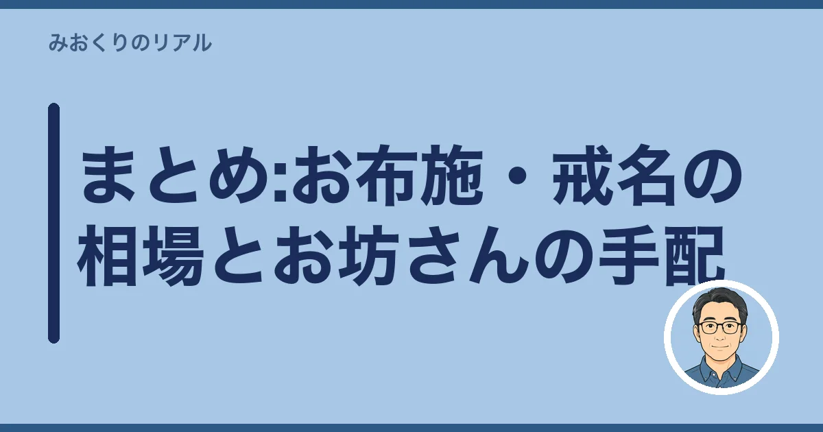 まとめ:お布施・戒名の相場とお坊さんの手配
