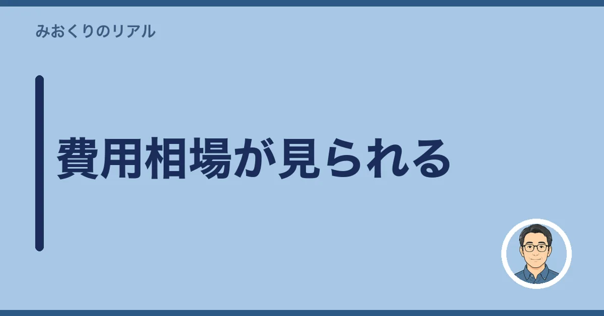 費用相場が見られる