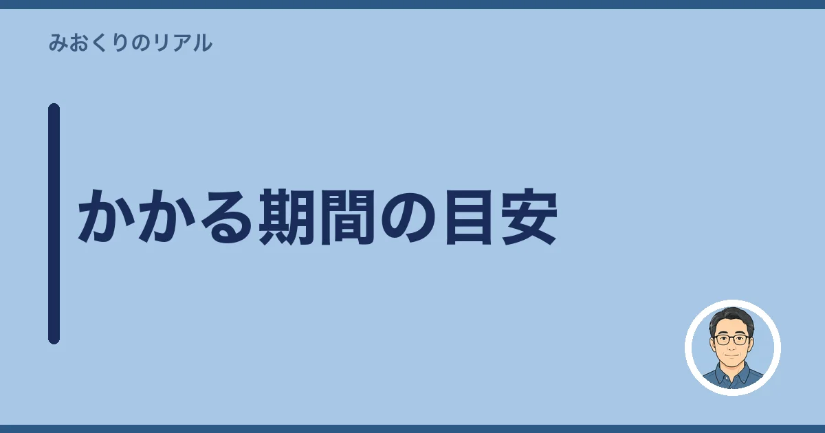 かかる期間の目安