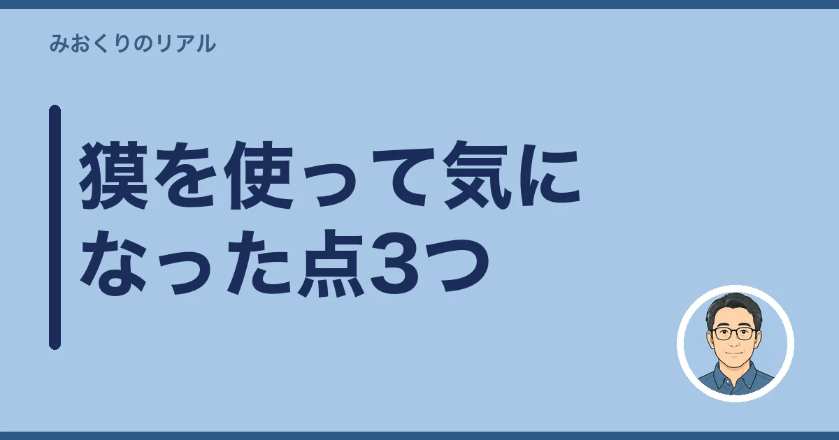 獏を使って気になった点3つ