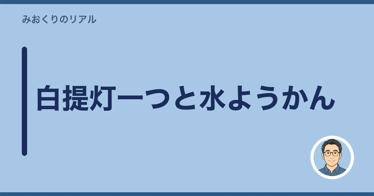 白提灯一つと水ようかん