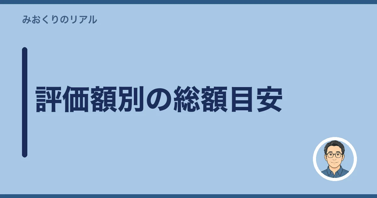 評価額別の総額目安
