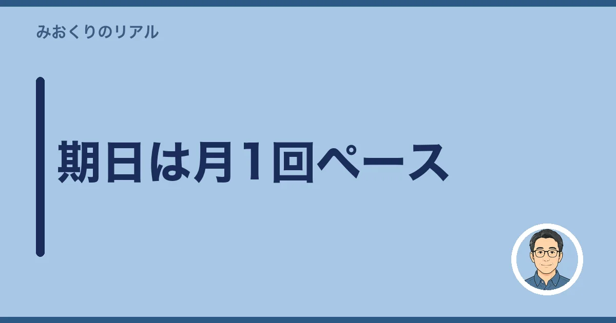 期日は月1回ペース