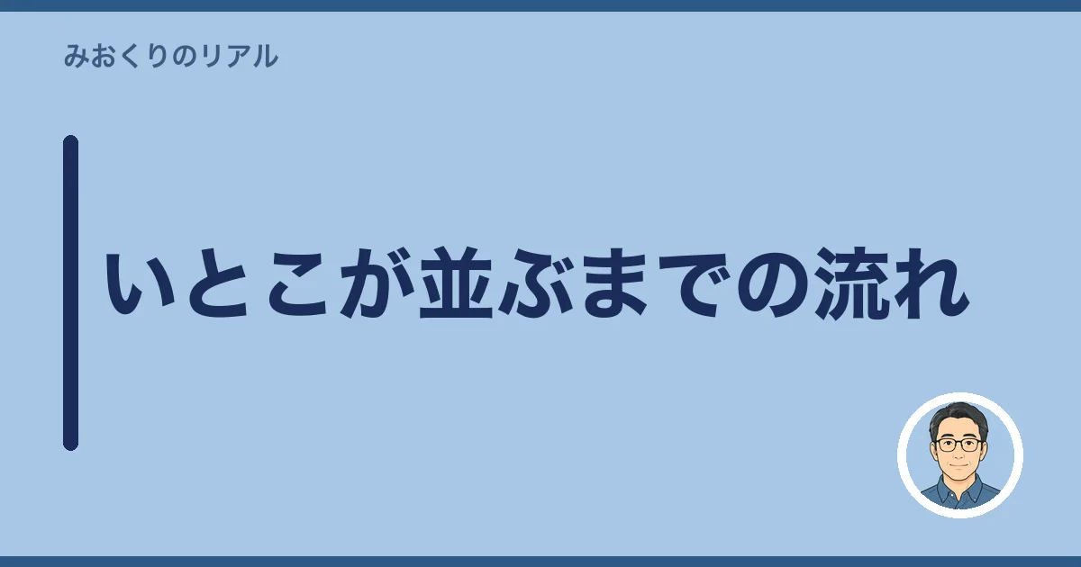いとこが並ぶまでの流れ