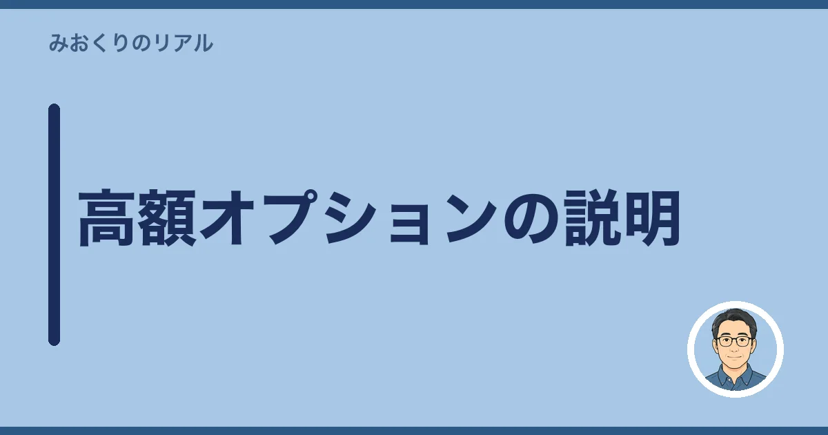 高額オプションの説明