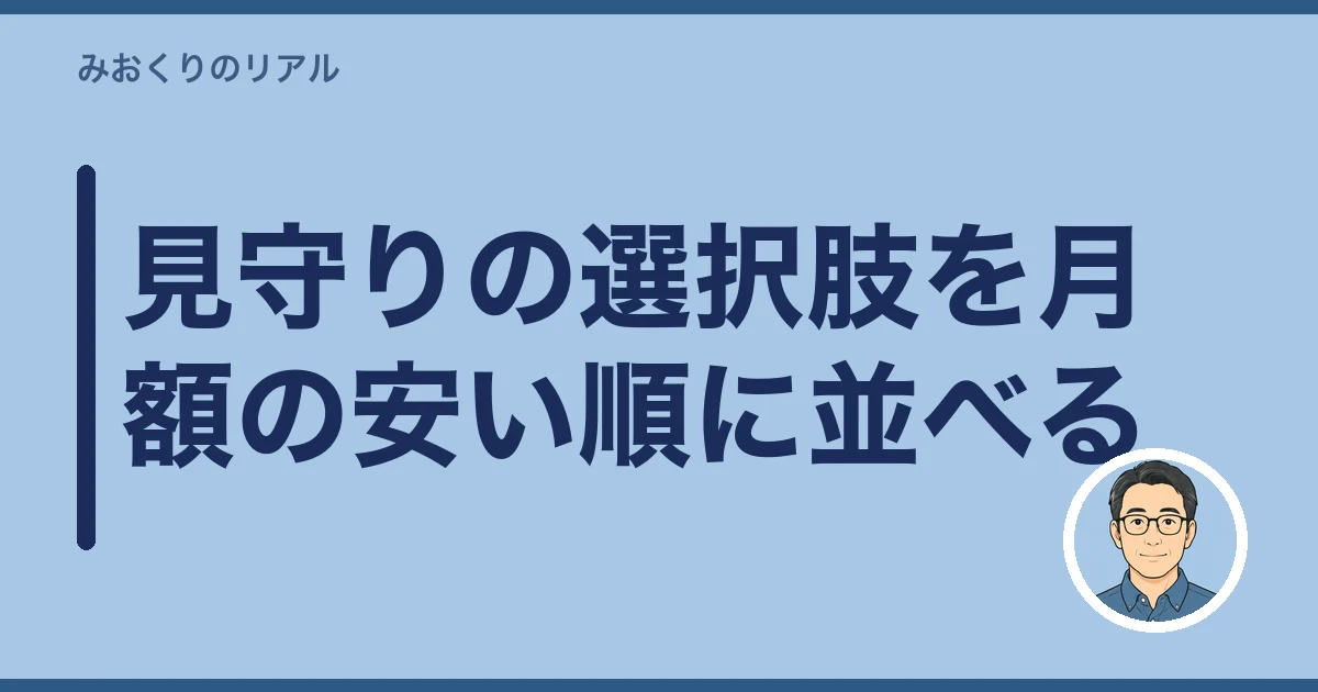 一人暮らしの親 心配 見守り|見守りの選択肢を月額の安い順に並べる