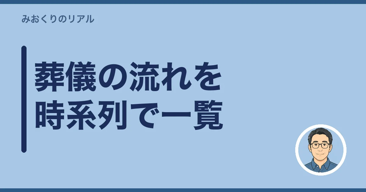 葬儀の流れを時系列で一覧