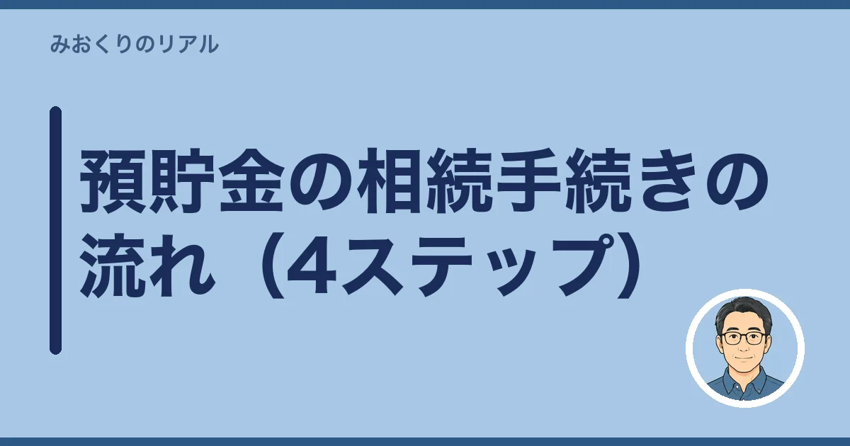 預貯金の相続手続きの流れ（4ステップ）