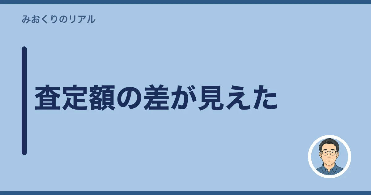 査定額の差が見えた
