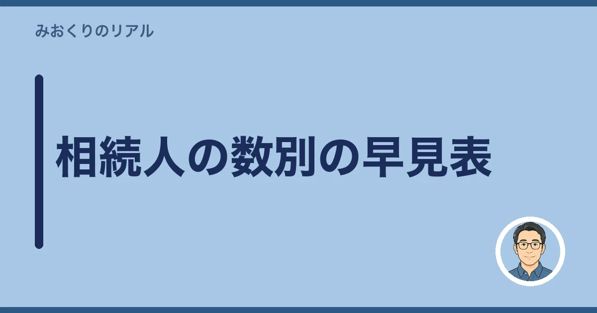 相続人の数別の早見表